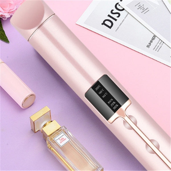 Wireless Hair Straightener with Auto Shut-off - Safe Portable Styling