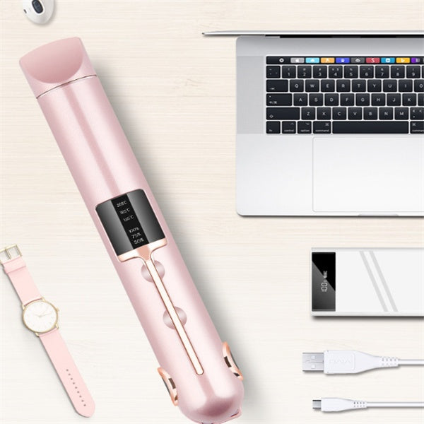 Cordless Hair Straightener with LED Temperature Display - 3 Heat Settings
